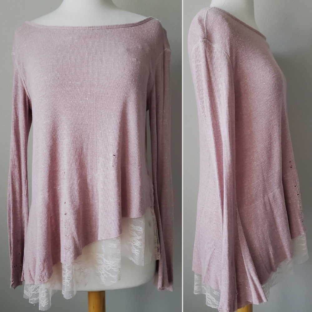 Free People Lace Underlay Top